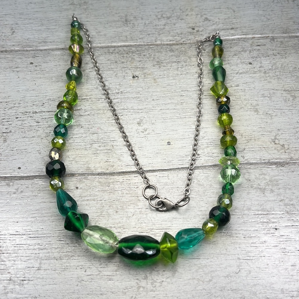 Green beaded necklace